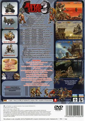 Metal Slug 3 (Japan) box cover back